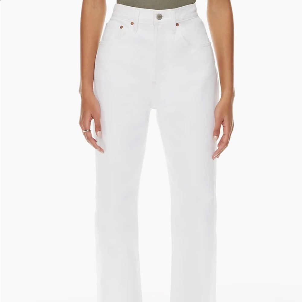 Aritzia Denim Forum The Joni High Rise Loose 29L - White
